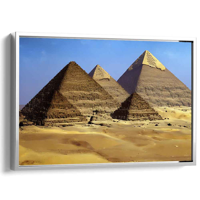 Giza Illusion: Photorealistic Pyramids of Giza Canvas Art