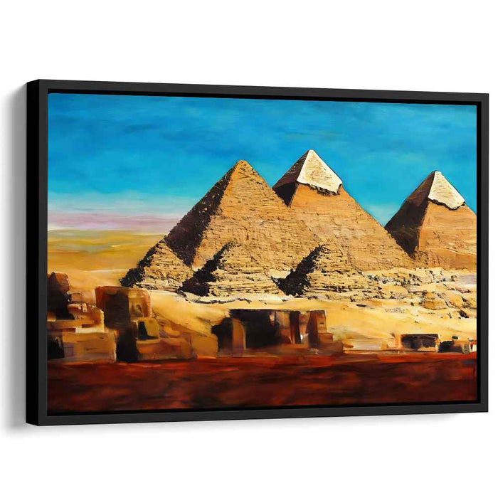 Echoes of Ancient Suns: The Pyramids Under a Vibrant Sky