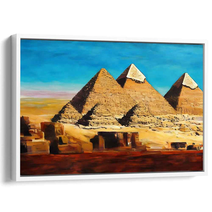 Echoes of Ancient Suns: The Pyramids Under a Vibrant Sky