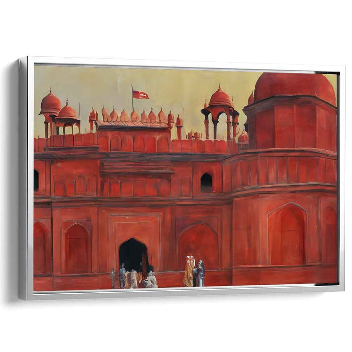 Crimson Citadel Glow: The Red Fort of Delhi in Warm Tones