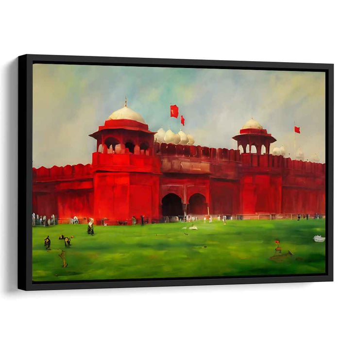 Ethereal Dawn at Red Fort: Historic Indian Landmark in Vivid Hues