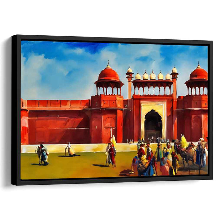 Majestic Mughal Fort: A Glimpse into History on Canvas