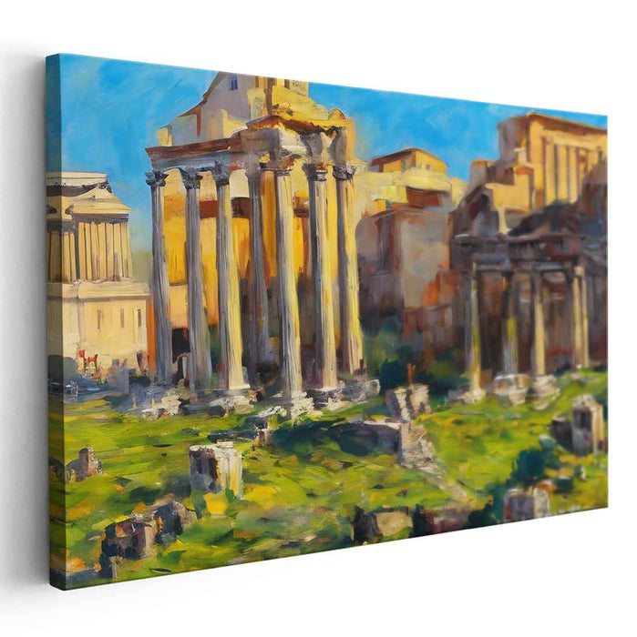 Sunlit Ancient Ruins: A Tribute to Classical Grandeur