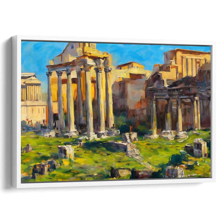 Sunlit Ancient Ruins: A Tribute to Classical Grandeur