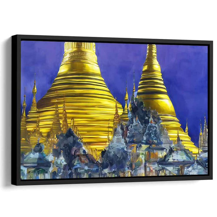 Golden Majesties: Awe-Inspiring Pagodas Under Royal Blue Skies