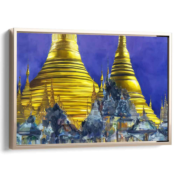 Golden Majesties: Awe-Inspiring Pagodas Under Royal Blue Skies