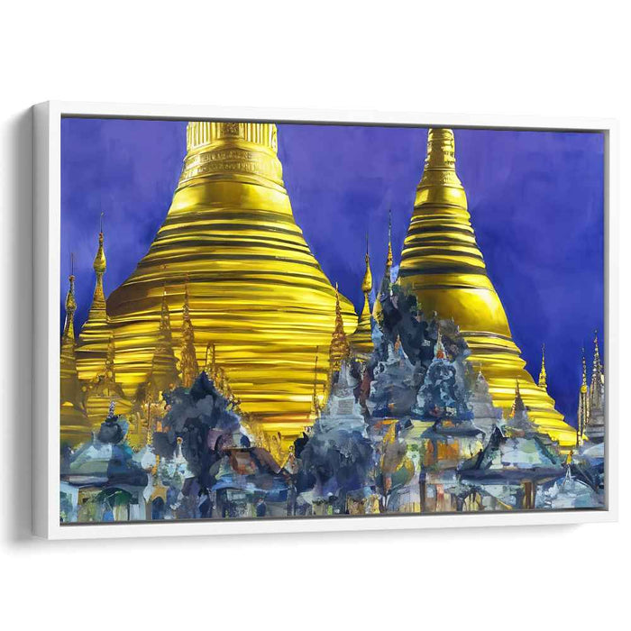 Golden Majesties: Awe-Inspiring Pagodas Under Royal Blue Skies