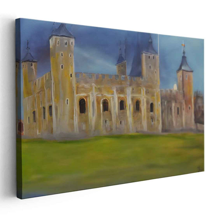 Echoes of Forgotten Elegance: Atmospheric Historical Canvas Art Print