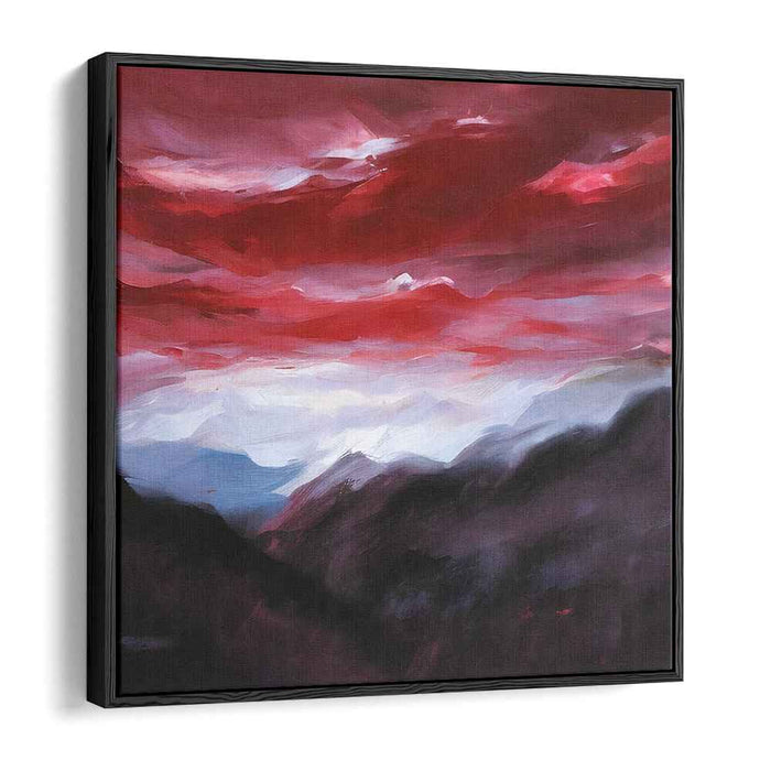 Stormy Skies Illuminate Horizon: Dramatic Landscape Canvas Art Print