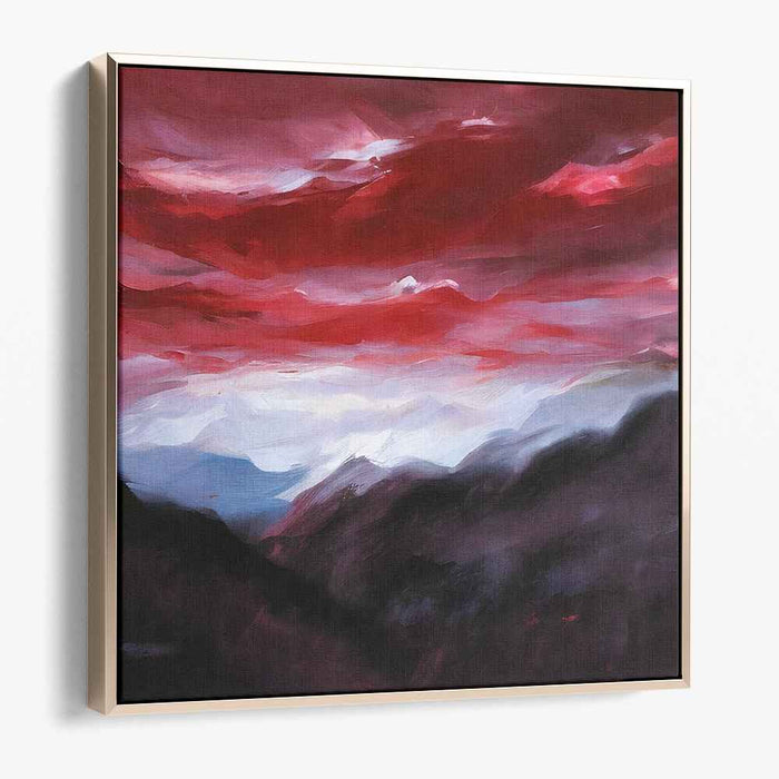 Stormy Skies Illuminate Horizon: Dramatic Landscape Canvas Art Print