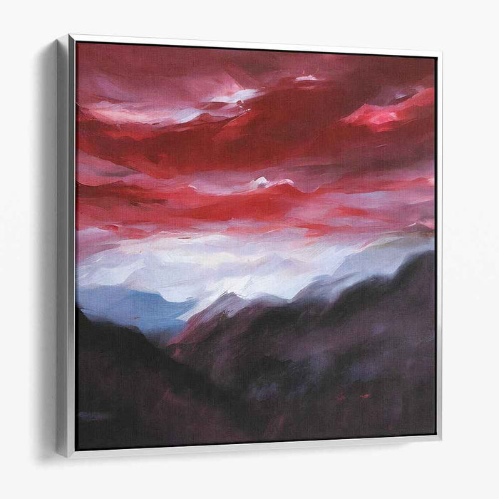 Stormy Skies Illuminate Horizon: Dramatic Landscape Canvas Art Print