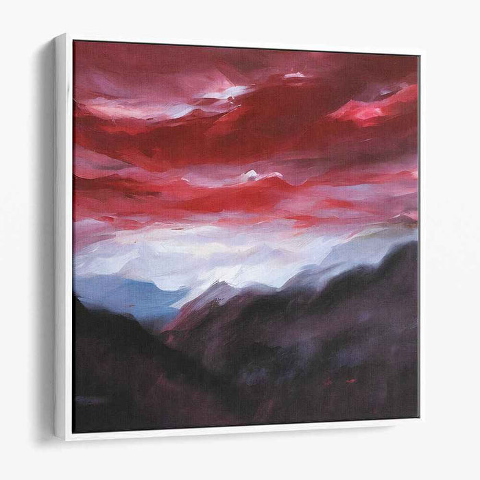 Stormy Skies Illuminate Horizon: Dramatic Landscape Canvas Art Print