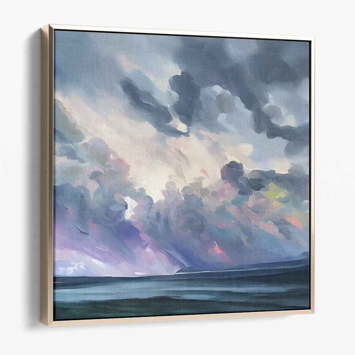 Whispers Of Timeless Horizon: Ethereal Sky and Sea Landscape Canvas Art