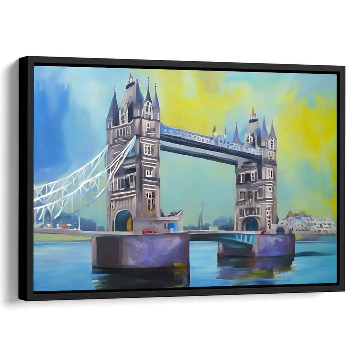 Colorful Span: Tower Bridge in Vibrant Hues Canvas Art Print