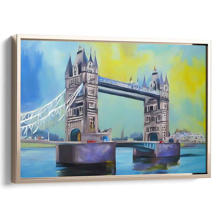 Colorful Span: Tower Bridge in Vibrant Hues Canvas Art Print