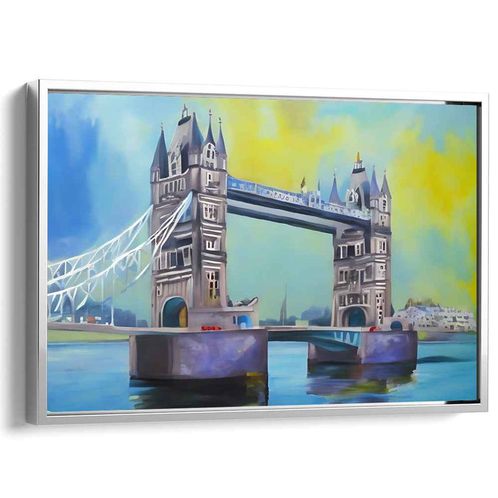 Colorful Span: Tower Bridge in Vibrant Hues Canvas Art Print