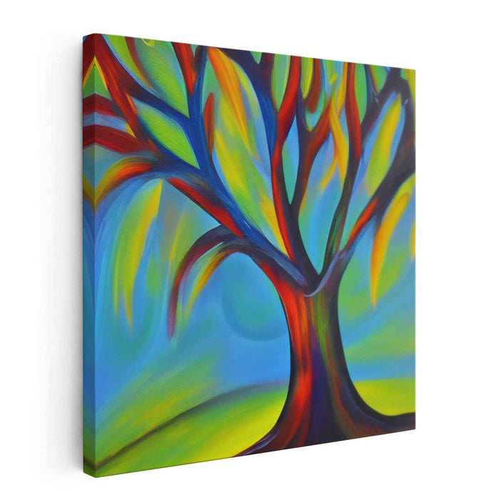 Roots of Imagination: Surrealist Tree of Life Canvas Art Print