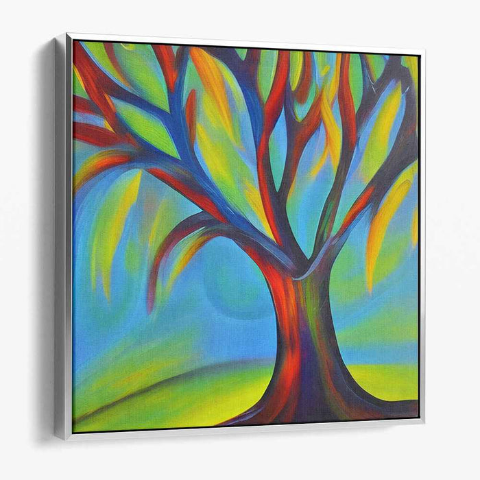 Roots of Imagination: Surrealist Tree of Life Canvas Art Print