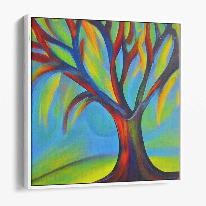 Roots of Imagination: Surrealist Tree of Life Canvas Art Print