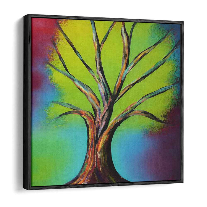 Vibrant Growth: Abstract Tree of Life Canvas Art Print