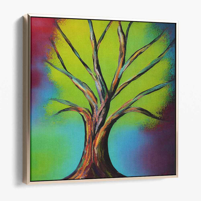 Vibrant Growth: Abstract Tree of Life Canvas Art Print