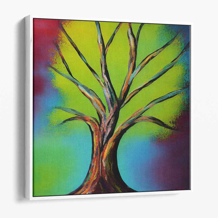 Vibrant Growth: Abstract Tree of Life Canvas Art Print