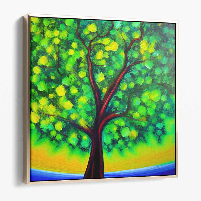 Serene Canopy: Contemporary Tree of Serenity Canvas Art Print