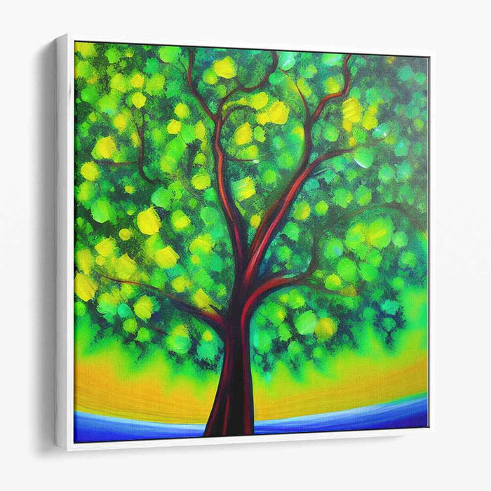 Serene Canopy: Contemporary Tree of Serenity Canvas Art Print