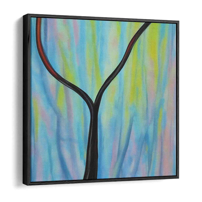 Ethereal Divisions: Serene Abstract Expressionist Canvas Art