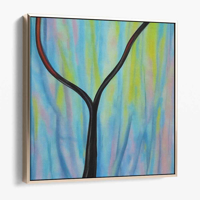 Ethereal Divisions: Serene Abstract Expressionist Canvas Art