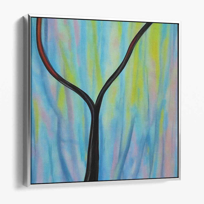 Ethereal Divisions: Serene Abstract Expressionist Canvas Art