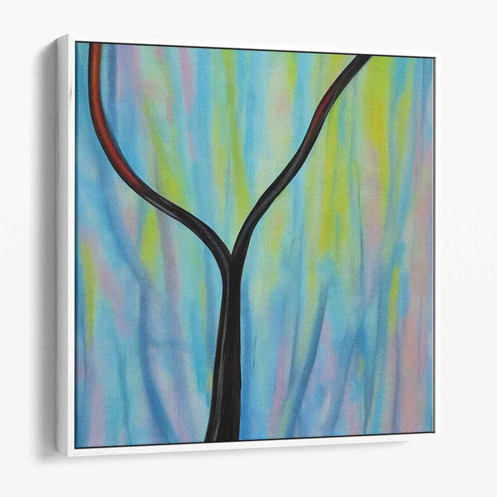 Ethereal Divisions: Serene Abstract Expressionist Canvas Art