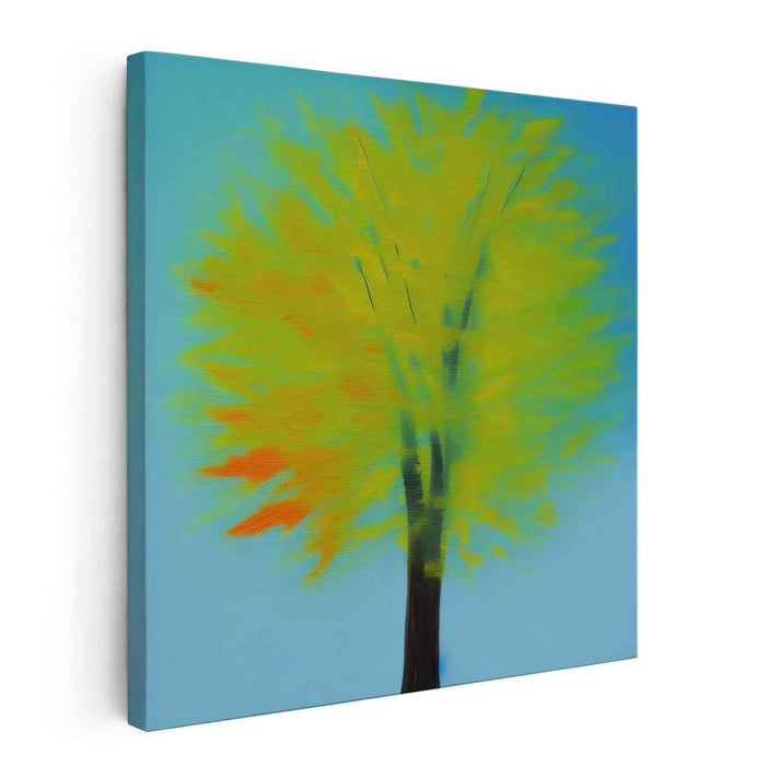 Radiant Tree: Abstract Expressionist Nature Canvas Art Print