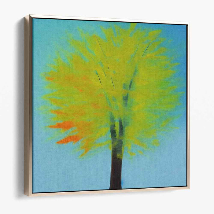 Radiant Tree: Abstract Expressionist Nature Canvas Art Print