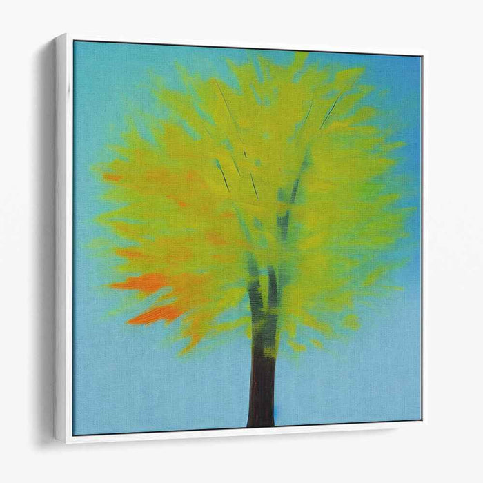 Radiant Tree: Abstract Expressionist Nature Canvas Art Print