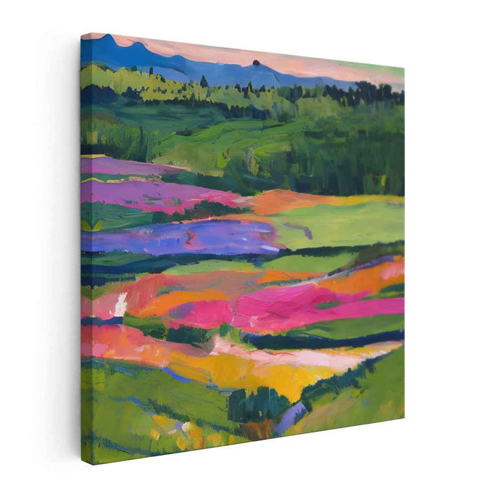 Eden's Palette: A Lush Landscape in Vivid Brushstrokes Canvas Art