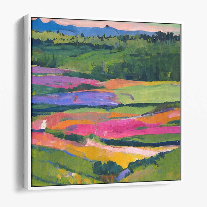 Eden's Palette: A Lush Landscape in Vivid Brushstrokes Canvas Art