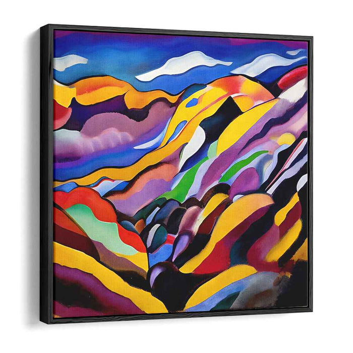 Mountain Song: Abstract Expressionist Colorful Mountain Landscape Canvas Art Print