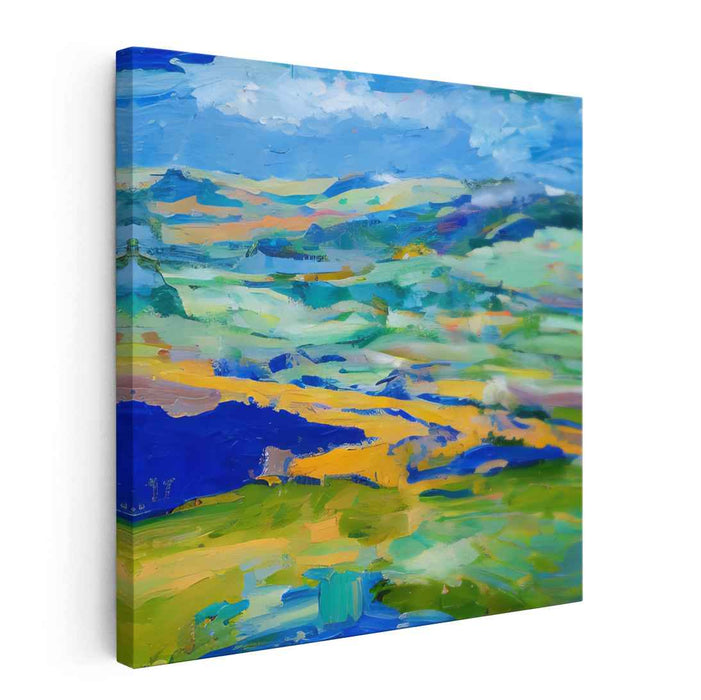 Immersive Vistas: Contemporary Impressionist Landscape Canvas Art Print