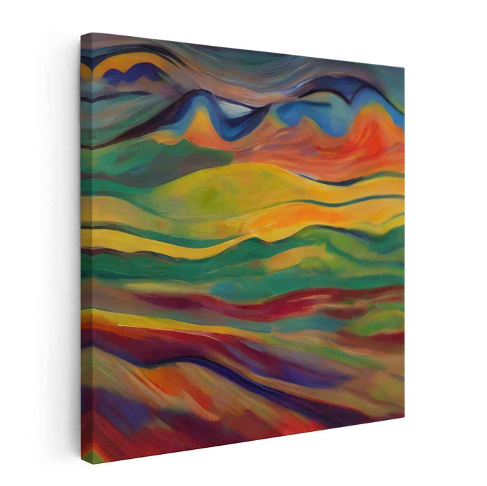 Sweeping Colors: Abstract Landscape Canvas Art
