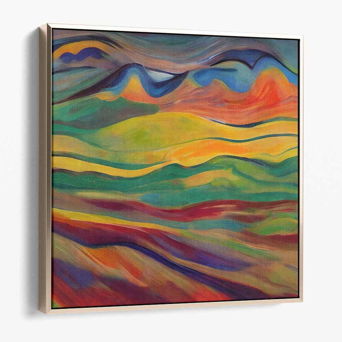 Sweeping Colors: Abstract Landscape Canvas Art