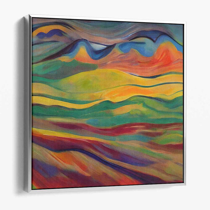 Sweeping Colors: Abstract Landscape Canvas Art
