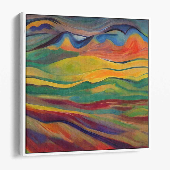 Sweeping Colors: Abstract Landscape Canvas Art