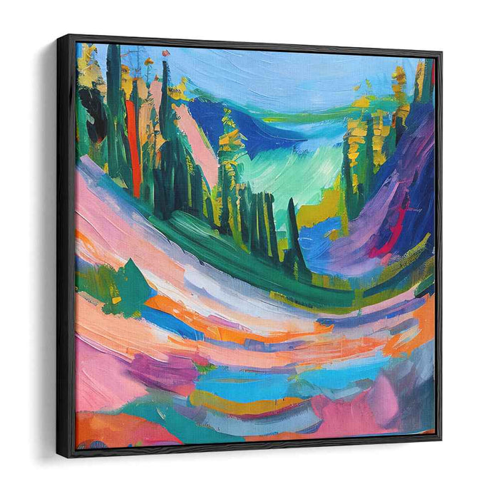 Rhapsody of Brushstrokes: Expressive Landscape Canvas Art