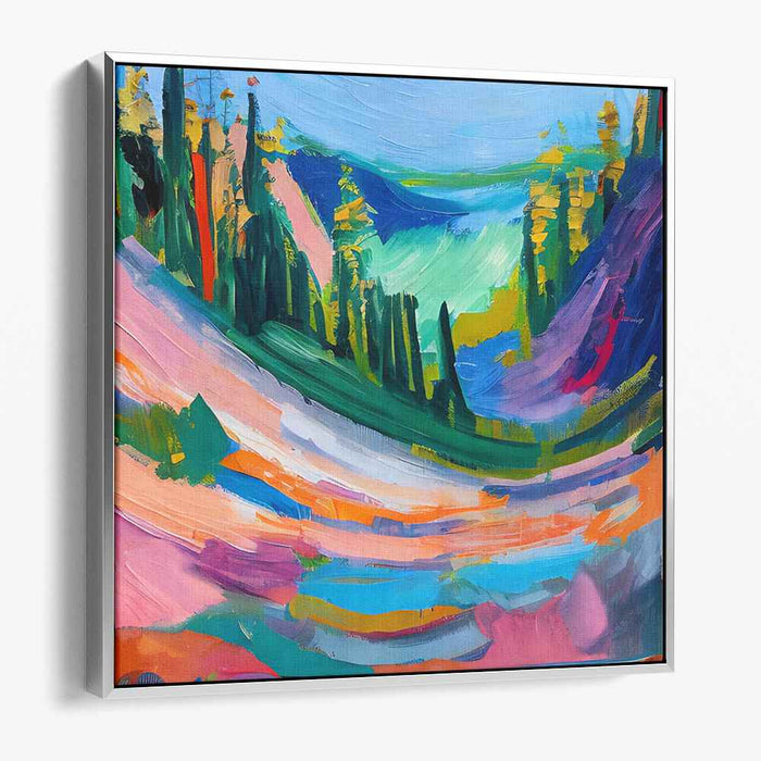 Rhapsody of Brushstrokes: Expressive Landscape Canvas Art