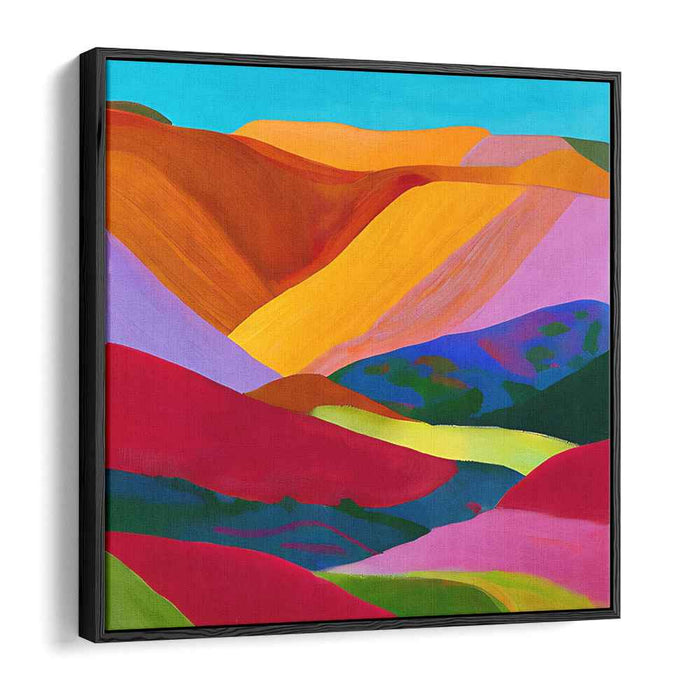 Chromatic Vision: Abstract Colorful Landscape Canvas Art Print