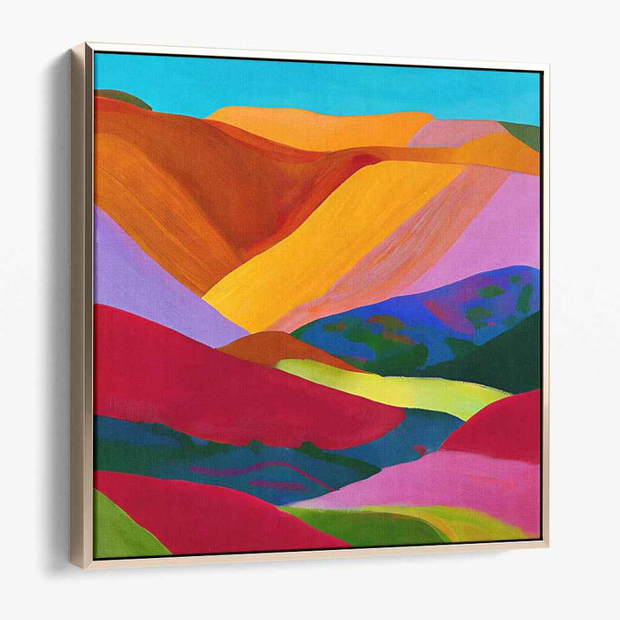 Chromatic Vision: Abstract Colorful Landscape Canvas Art Print