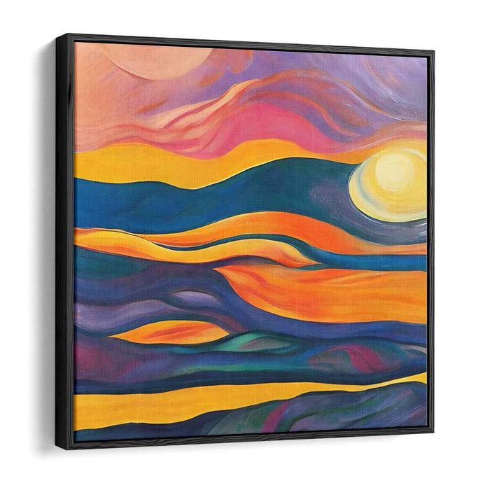 Abstract Tapestry of Nature: Vibrant Abstract Landscape Canvas Art Print