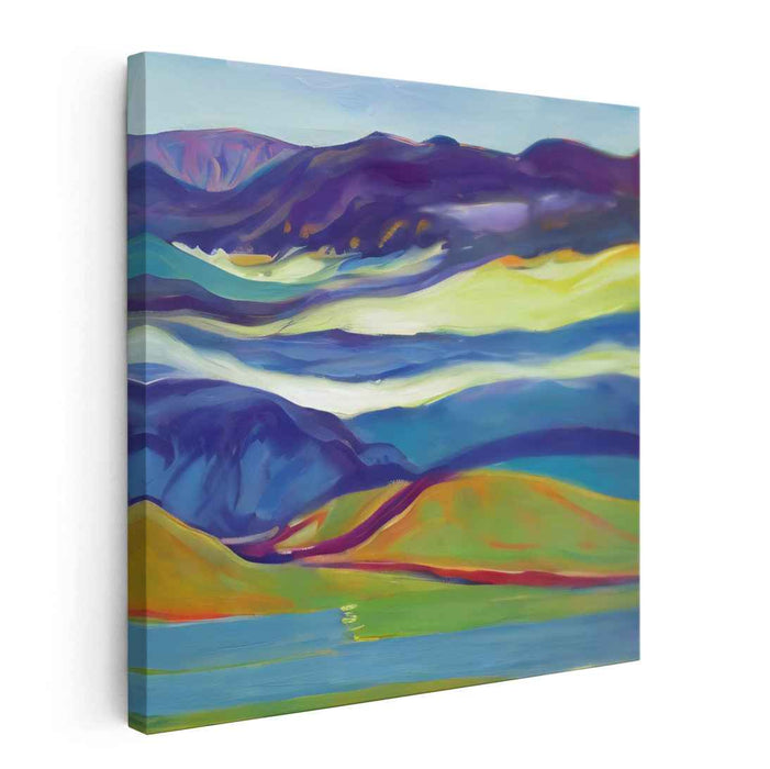 Spectrum Hills Overture: A Symphony of Colorful Hills Landscape Canvas Art