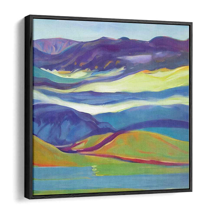 Spectrum Hills Overture: A Symphony of Colorful Hills Landscape Canvas Art